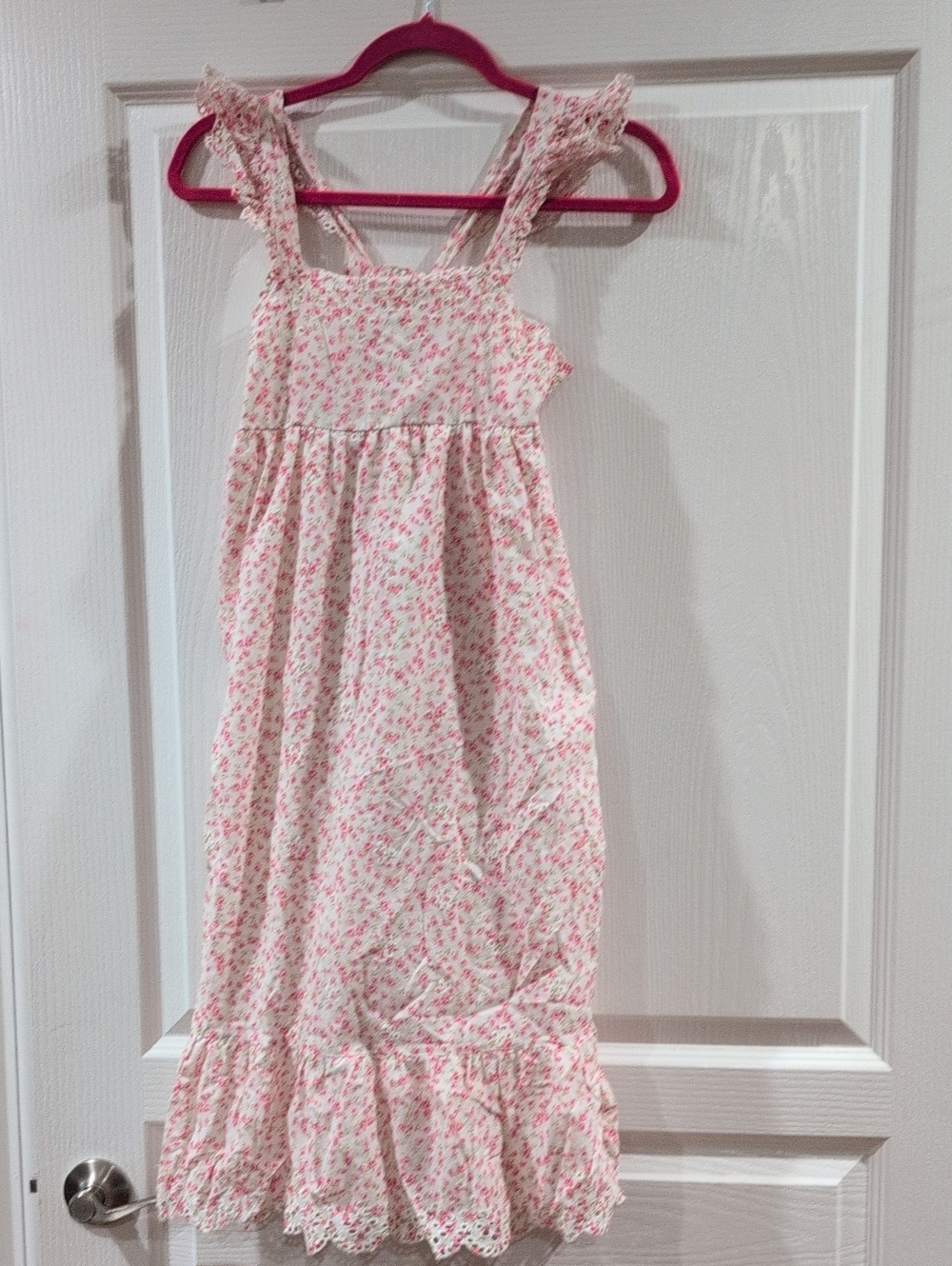 Copper Key Pink Floral Ruffle-Strap Sundress